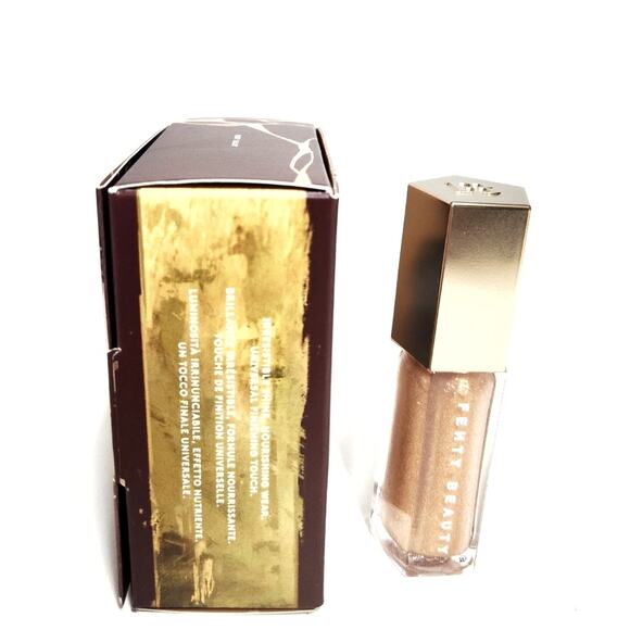 Fenty Arcane Gloss Bomb Universal Lip Luminizer Risky Rulin Shimmering Warm Gold - Picture 6 of 16